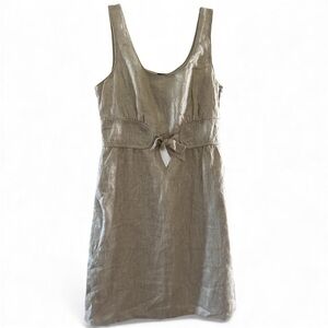 NWOT Linen Sleeveless Dress in silver
